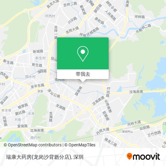 瑞康大药房(龙岗沙背坜分店)地图