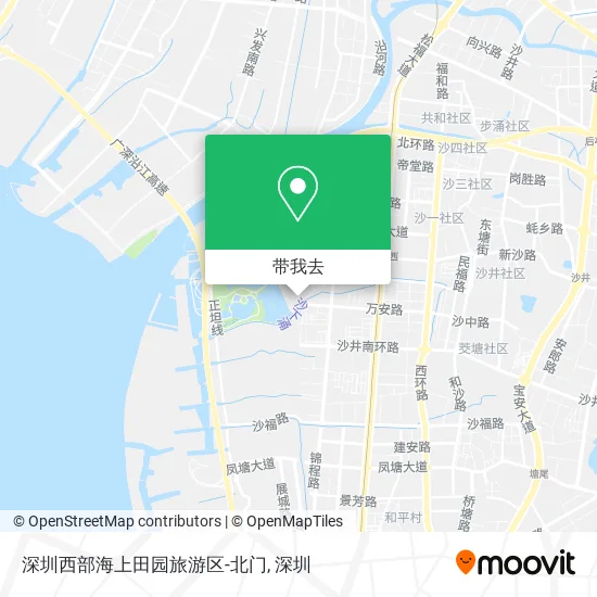 深圳西部海上田园旅游区-北门地图