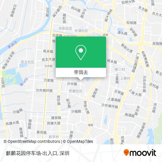 麒麟花园停车场-出入口地图