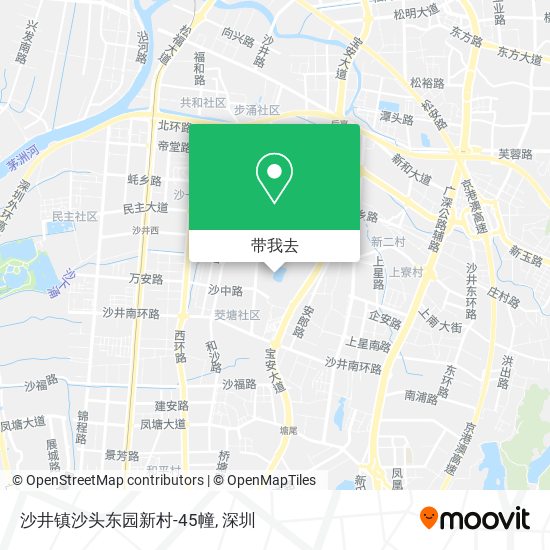 沙井镇沙头东园新村-45幢地图