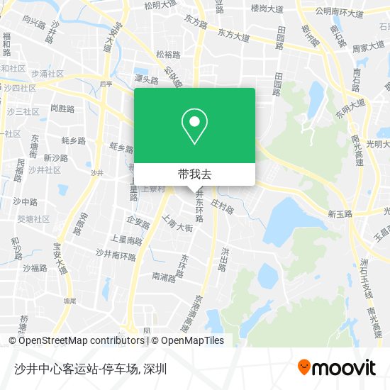 沙井中心客运站-停车场地图