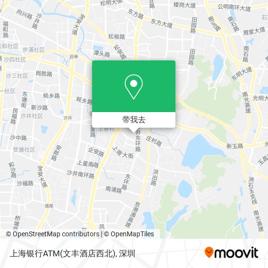 上海银行ATM(文丰酒店西北)地图