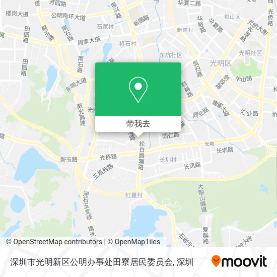 深圳市光明新区公明办事处田寮居民委员会地图