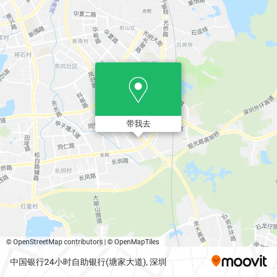 中国银行24小时自助银行(塘家大道)地图