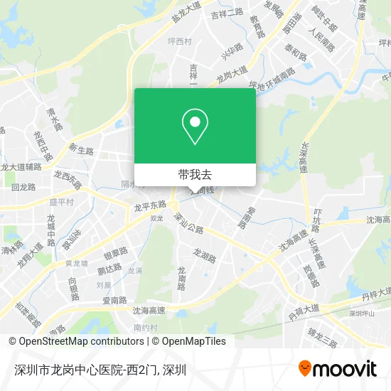 深圳市龙岗中心医院-西2门地图