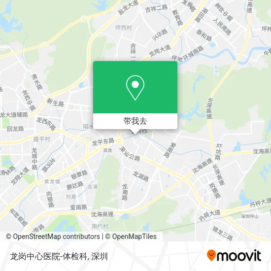 龙岗中心医院-体检科地图