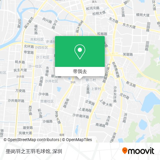 壆岗羽之王羽毛球馆地图