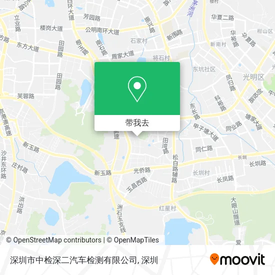 深圳市中检深二汽车检测有限公司地图