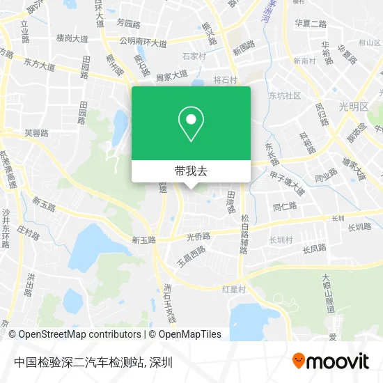 中国检验深二汽车检测站地图