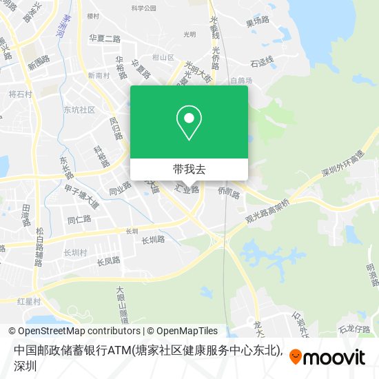 中国邮政储蓄银行ATM(塘家社区健康服务中心东北)地图