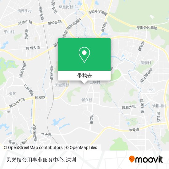 凤岗镇公用事业服务中心地图