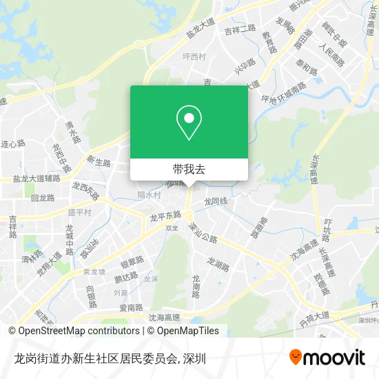 龙岗街道办新生社区居民委员会地图