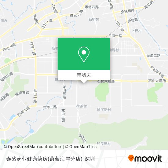 泰盛药业健康药房(蔚蓝海岸分店)地图