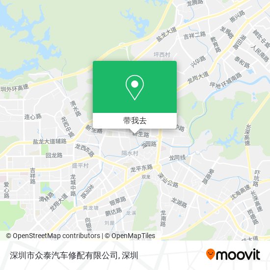 深圳市众泰汽车修配有限公司地图
