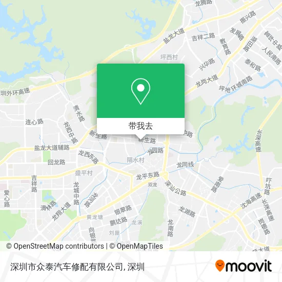 深圳市众泰汽车修配有限公司地图