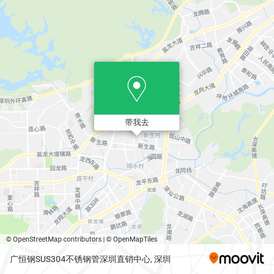 广恒钢SUS304不锈钢管深圳直销中心地图