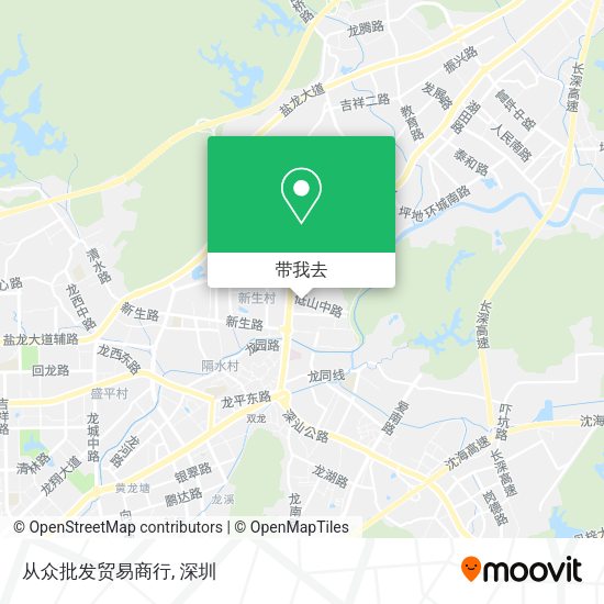 从众批发贸易商行地图