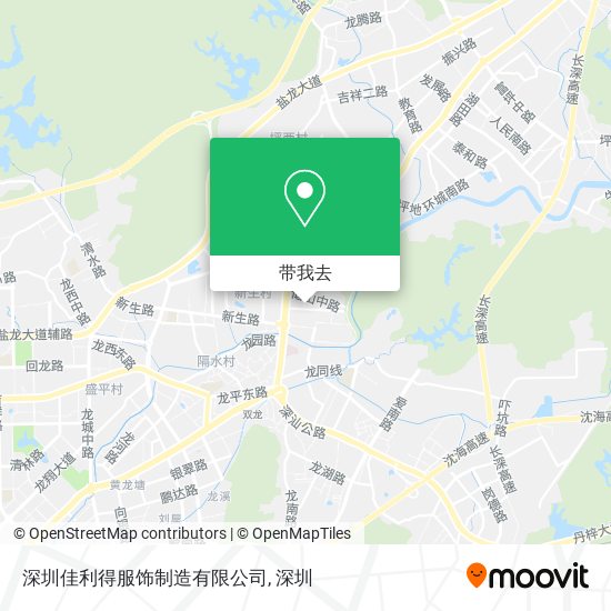 深圳佳利得服饰制造有限公司地图