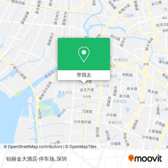 铂丽金大酒店-停车场地图