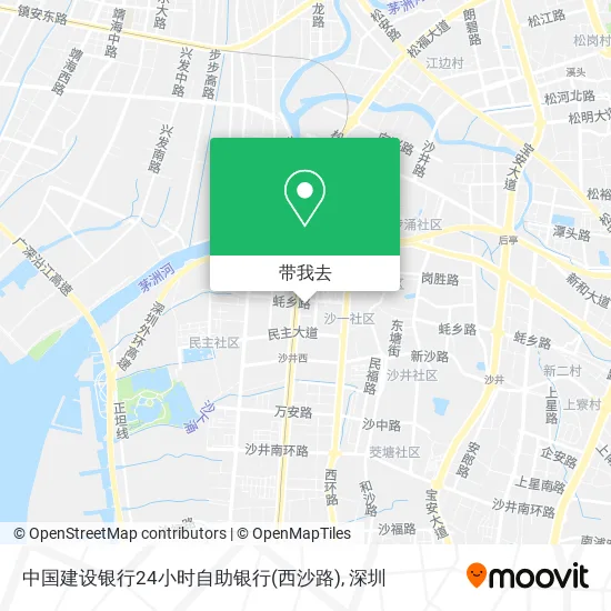 中国建设银行24小时自助银行(西沙路)地图