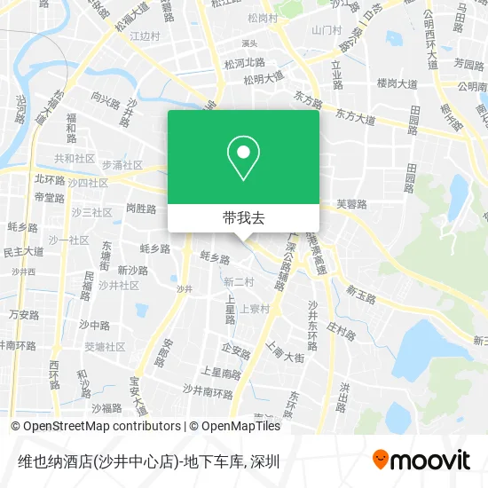维也纳酒店(沙井中心店)-地下车库地图
