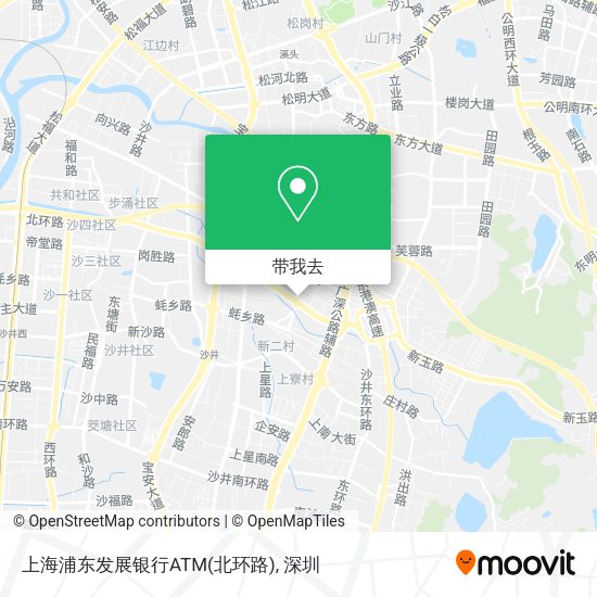 上海浦东发展银行ATM(北环路)地图