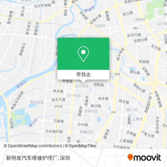 新明发汽车维修护理厂地图