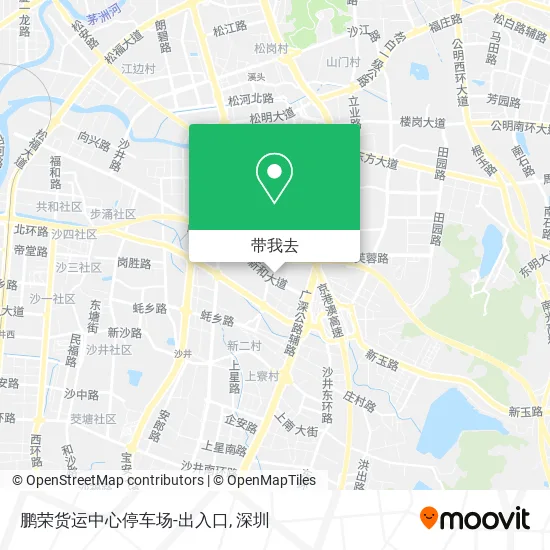 鹏荣货运中心停车场-出入口地图