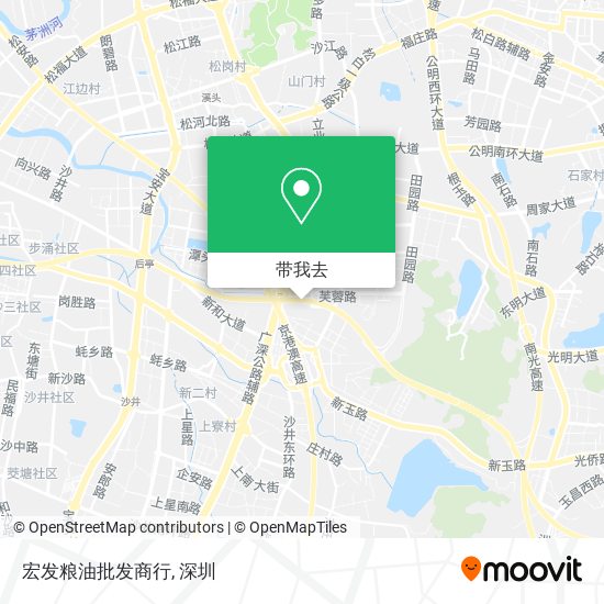 宏发粮油批发商行地图