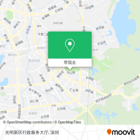 光明新区行政服务大厅地图