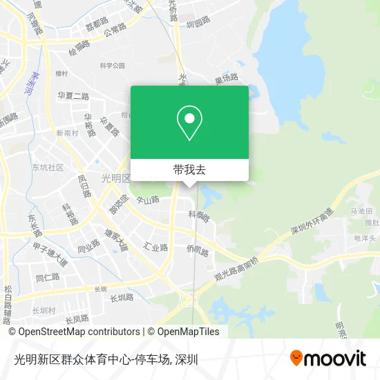 光明新区群众体育中心-停车场地图