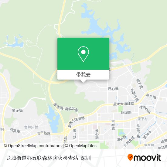 龙城街道办五联森林防火检查站地图