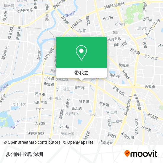步涌图书馆地图