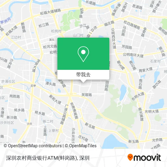 深圳农村商业银行ATM(蚌岗路)地图
