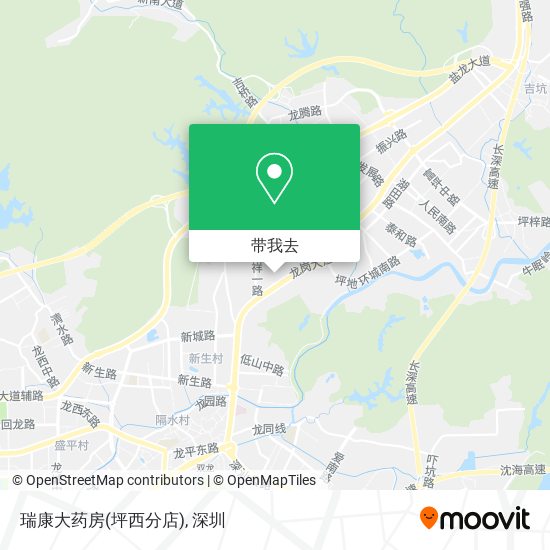 瑞康大药房(坪西分店)地图