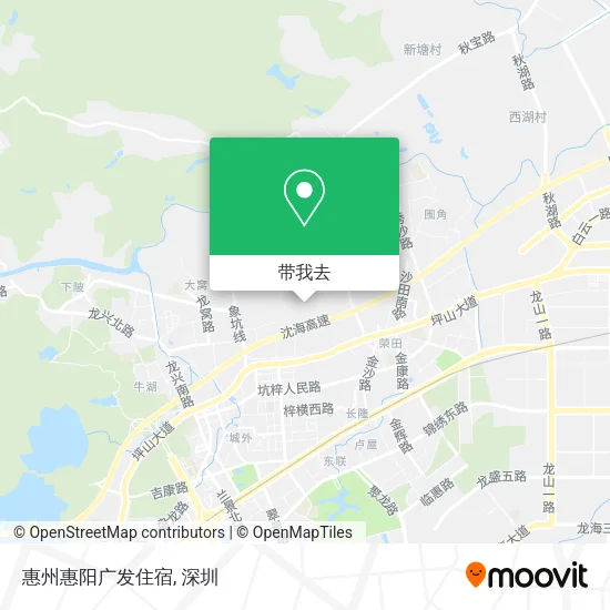 惠州惠阳广发住宿地图