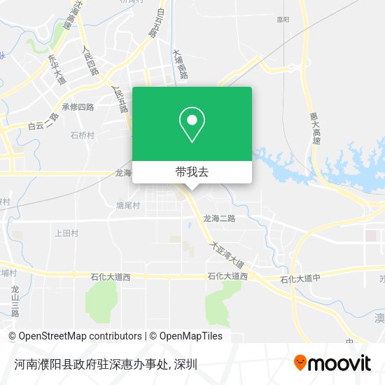 河南濮阳县政府驻深惠办事处地图