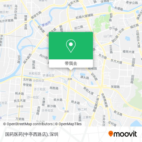 国药医药(中亭西路店)地图