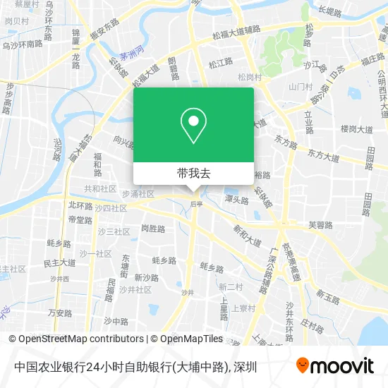 中国农业银行24小时自助银行(大埔中路)地图