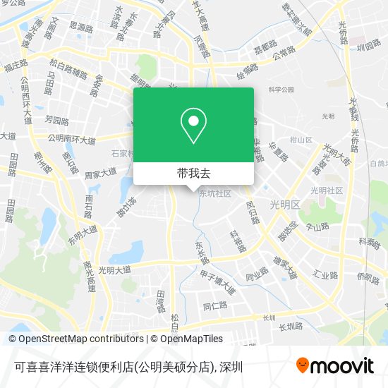 可喜喜洋洋连锁便利店(公明美硕分店)地图