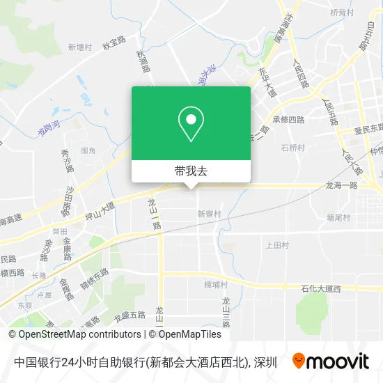 中国银行24小时自助银行(新都会大酒店西北)地图