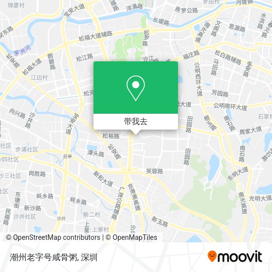 潮州老字号咸骨粥地图