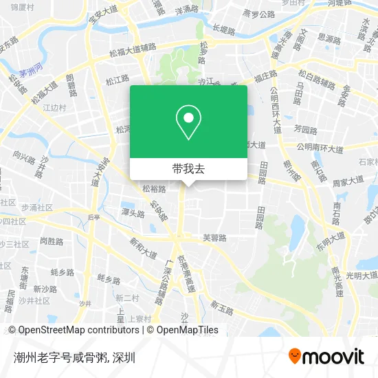 潮州老字号咸骨粥地图