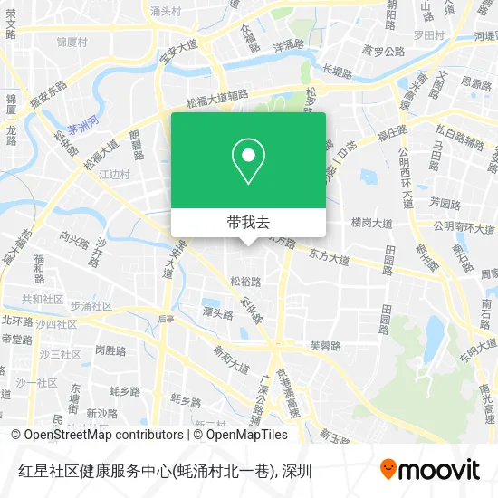 红星社区健康服务中心(蚝涌村北一巷)地图