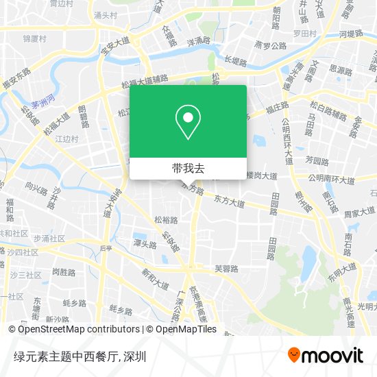 绿元素主题中西餐厅地图