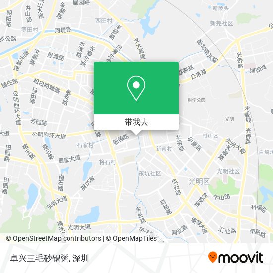 卓兴三毛砂锅粥地图