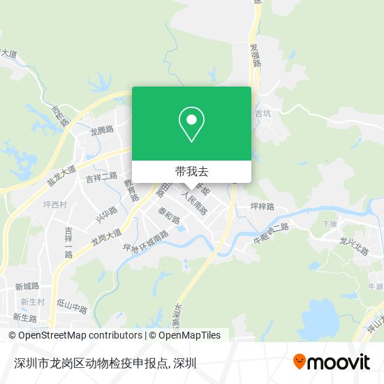 深圳市龙岗区动物检疫申报点地图