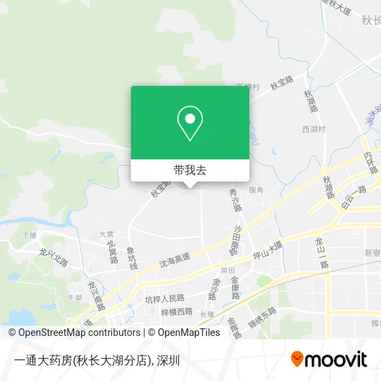 一通大药房(秋长大湖分店)地图