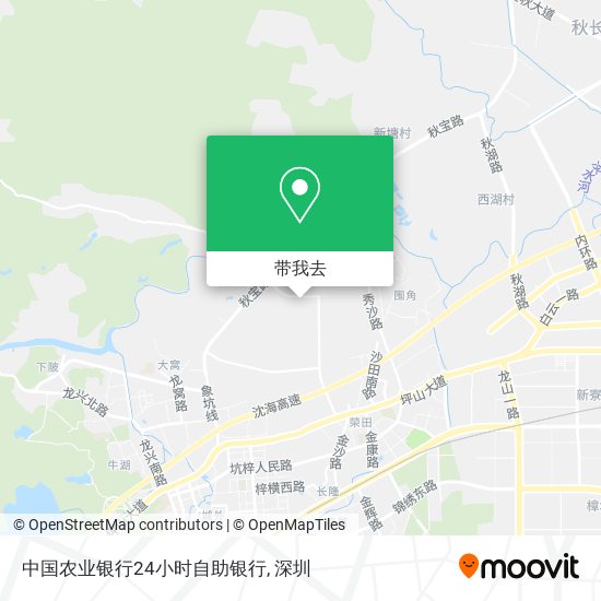 中国农业银行24小时自助银行地图