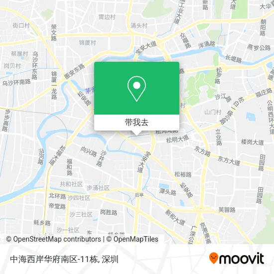 中海西岸华府南区-11栋地图